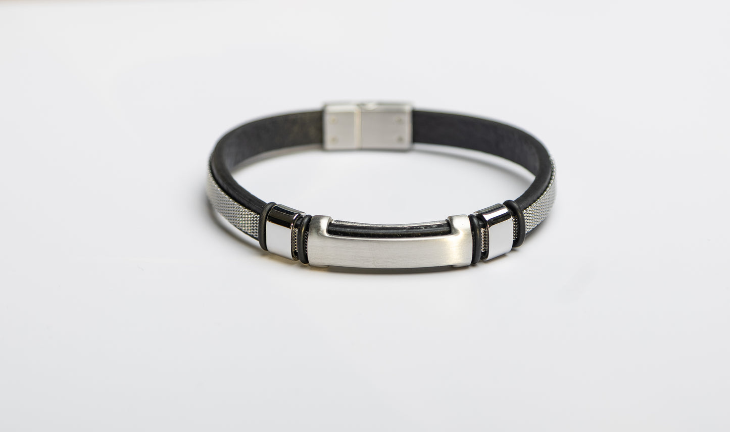 Men’s Luxury ID Bracelet Collection – Gold, Silver & Leather Options