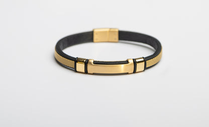 Men’s Luxury ID Bracelet Collection – Gold, Silver & Leather Options